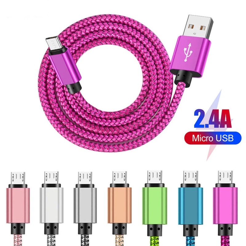 2.4A USB de carga rápida-C USB 3.1 Tipo C 3D Diamante Data Sync Cargador Cable Lote 