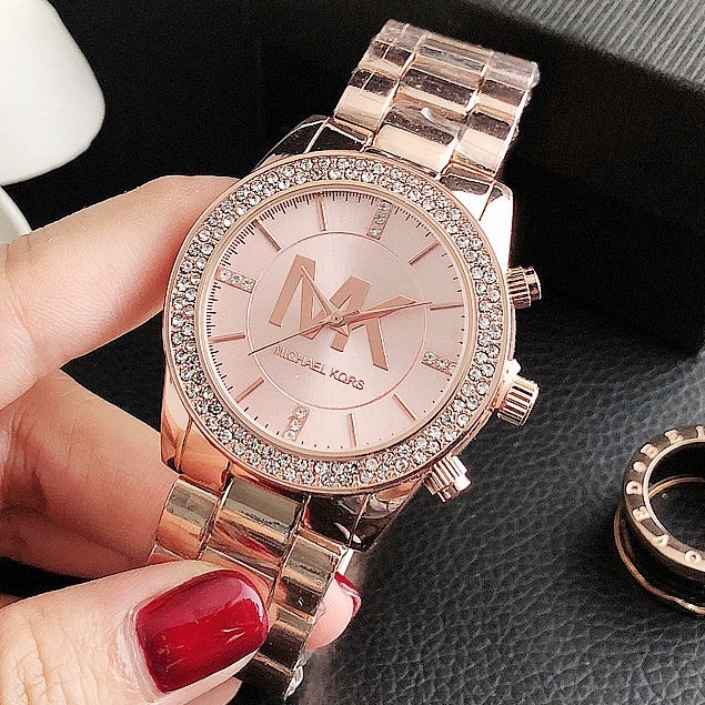 Modales Tantos Tibio Promotion MK Elegante Diamante De Lujo Impermeable Reloj De Cuarzo Para  Mujer | Shopee Chile