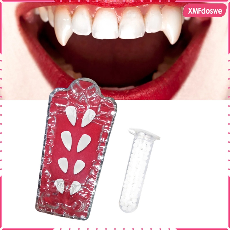 Protesis dentales Zombie Halloween Parte props Colmillos Vampiro dientes falsos 