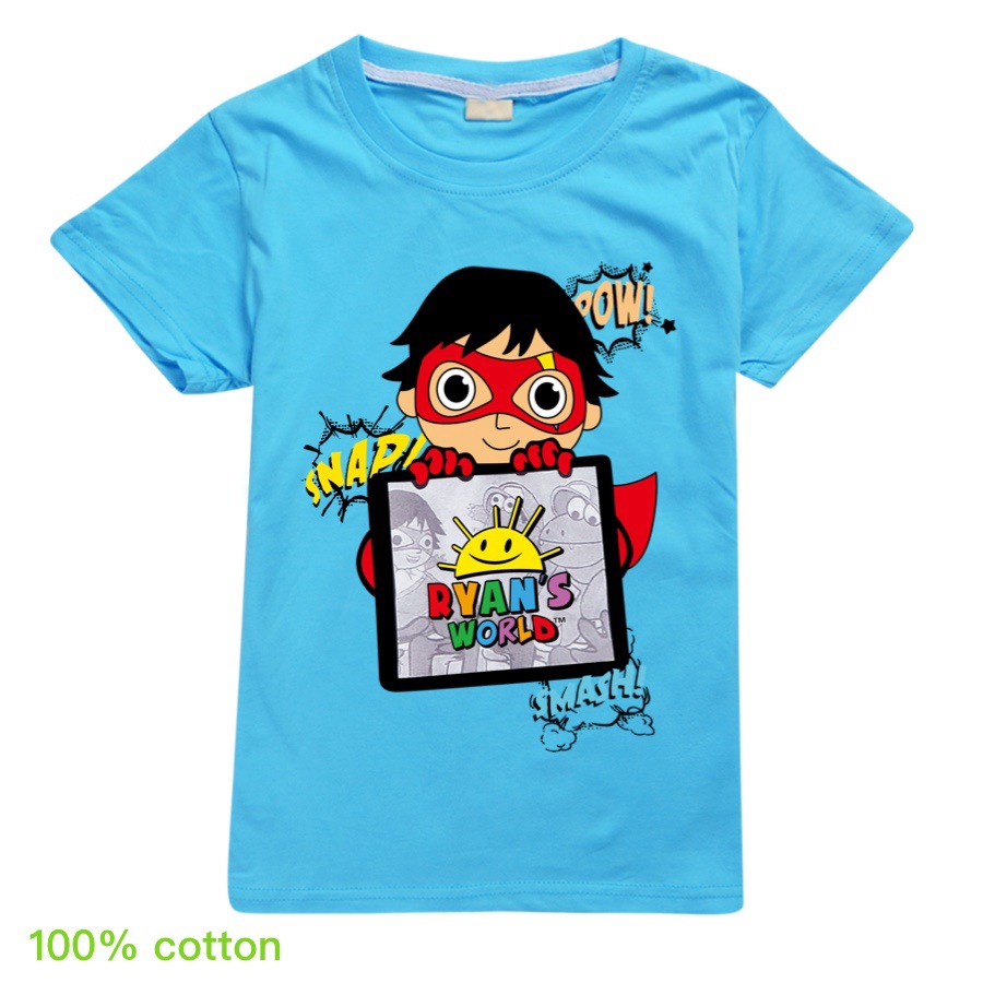 Ryan juguetes niños de revisión Camiseta Ryan's World dibujos animados Mangas Cortas Prendas para el torso Camiseta Chicos 