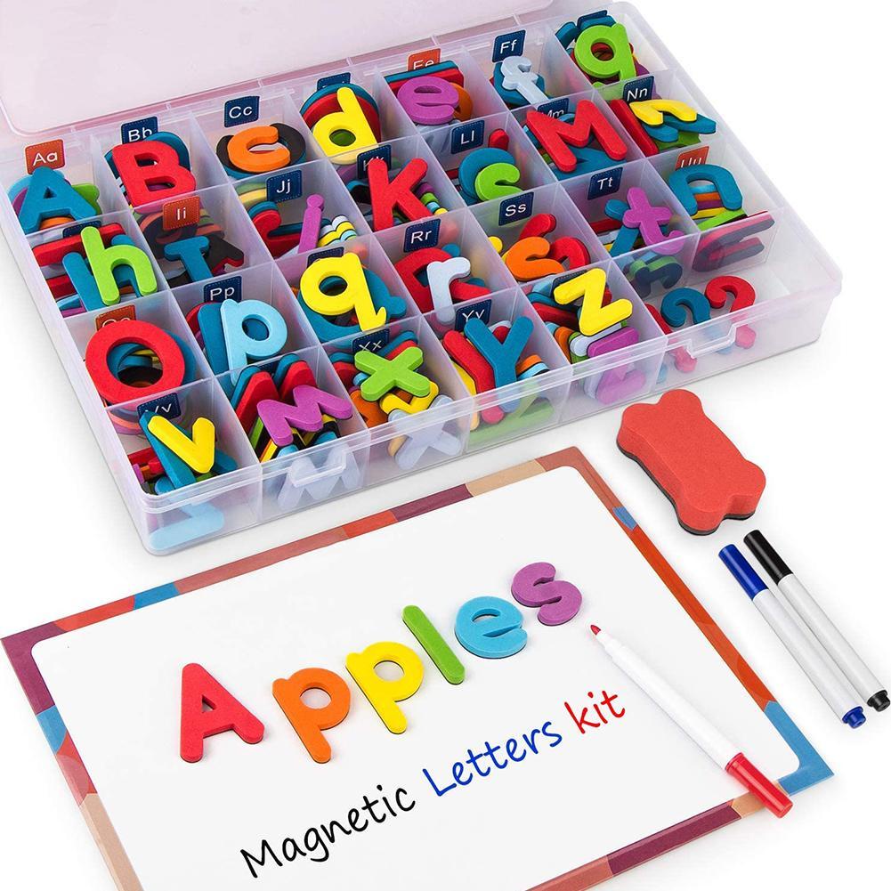 52 Piezas Alfabeto Letras Magnético Imanes para refrigerador Juguetes Niños Aprendizaje 