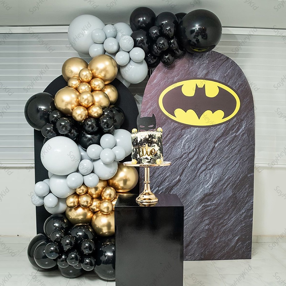 1 Set Batman Tema Globo Guirnalda Arco Kit Super Héroe Niños Cumpleaños  Baby Shower Halloween Fiesta Decoraciones | Shopee Chile
