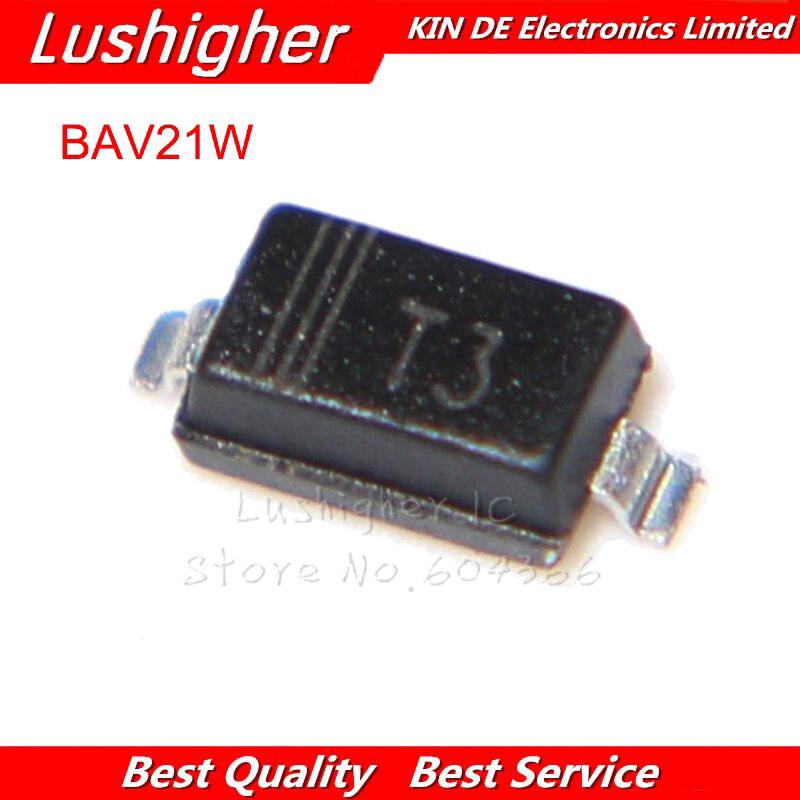 100PCS BAV21W SOD123 Pantalla : T3 BAV21WS Diodo De Señal Pequeña 250V ...