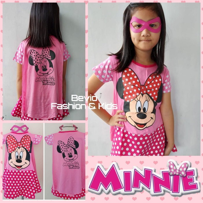 Trajes de personajes rosa Minnie Mouse para niñas vestido de cumpleaños para  niñas Cosplay | Shopee Chile