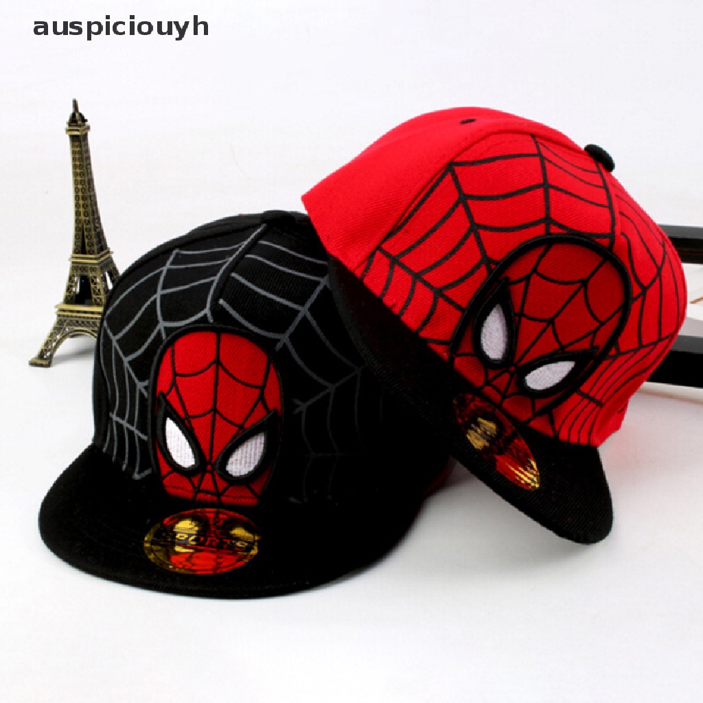 Auspiciouyh Bebe Spiderman Sombrero De Dibujos Animados Sombrero Plano Calle Danza Hip Hop Gorra De Beisbol Tocado En Venta Shopee Chile