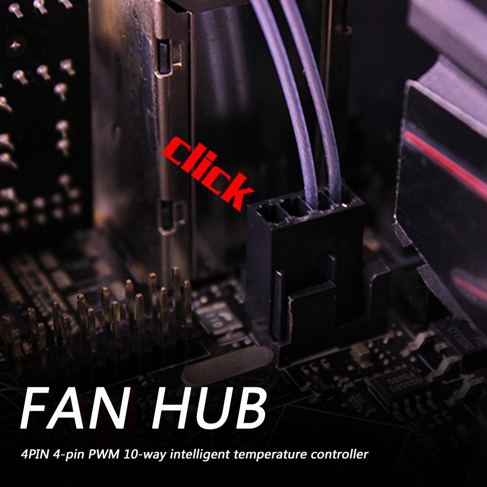 Ber 1 To 10 4pin Pwm Cooling Fans Hub Sata Power Large 4d Port Speed Controller Shopee Chile