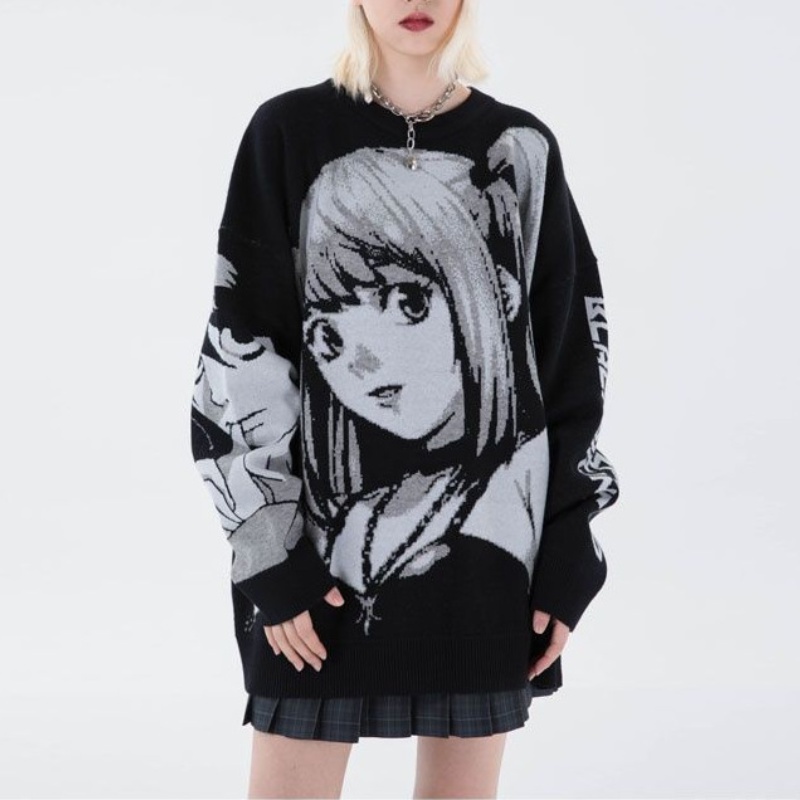 Y2K Sudadera de Anime japonés Death Note para mujer, ropa de calle  Harajuku, moda coreana | Shopee Chile