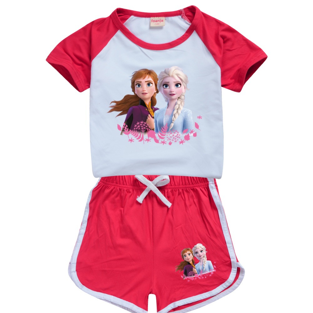 Camisa y pantalón corto para niña de Disney Junior Sunny Days & Caring Ways con estampado oficial Pijama en rosa lila 