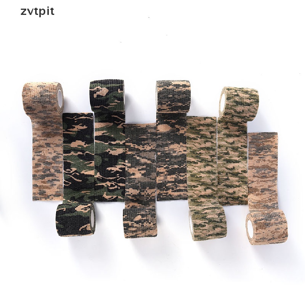 2x 4.5M Military Stretch Medical Bandage Camouflage Tape Self-Adhesive Gun Decor 