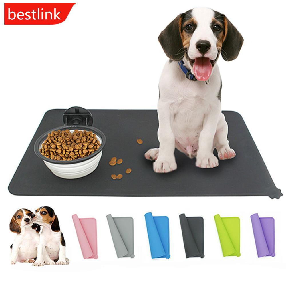 impermeable de silicona antideslizante para mascotas cuencos individuales Alfombrilla para comida de perro y gato 