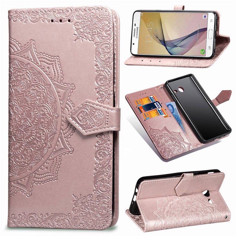 Para Samsung J3 J5 J7 2015 2016 2017 Fino Magnético Cuero Abatible estilo billetera con cubierta 