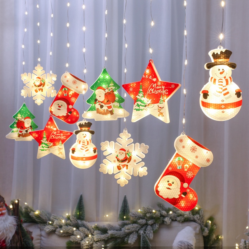 Árbol Navidad Niño Decoración Cambio De Color Luz LED Figura De Navidad Ornamento