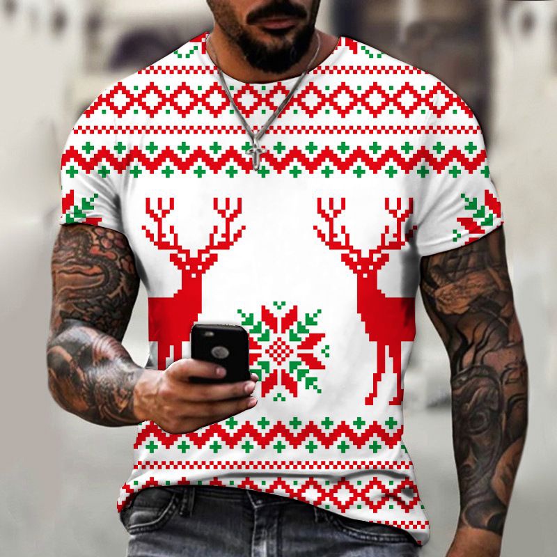Camisetas De Navidad Para Hombres 2022 Nuevas Tops Hip-hop Casual Outfit 3D  Impreso Playa Moda Caliente Lujo O Cuello Divertido Top | Shopee Chile