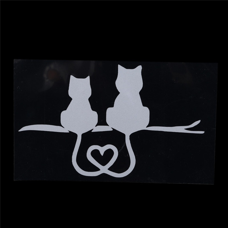 stickers de estilo de coche divertidos para parejas de gato, amor, cuerpo  de coche, stickers talladas reflectantes para ventana de coche | Shopee  Chile