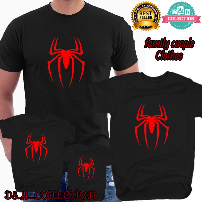 Camiseta de pareja Spiderman Superhero Family talla S, M, L, XL - camiseta  familiar | Shopee Chile