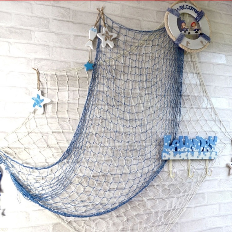 Ejecutante Peregrino Bóveda Red De Pesca Náutica Decorativa Mediterránea Para Playa , Fiesta ,  Decoración De Redes | Shopee Chile