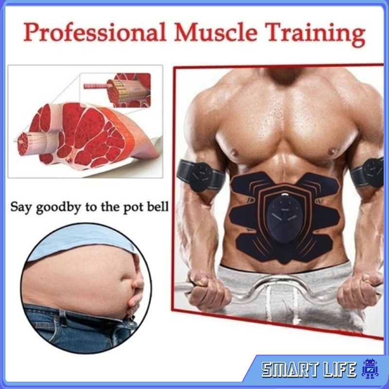 ws Smart ABS estimulador musculación brazo muscular entrenador abdominal shaper
