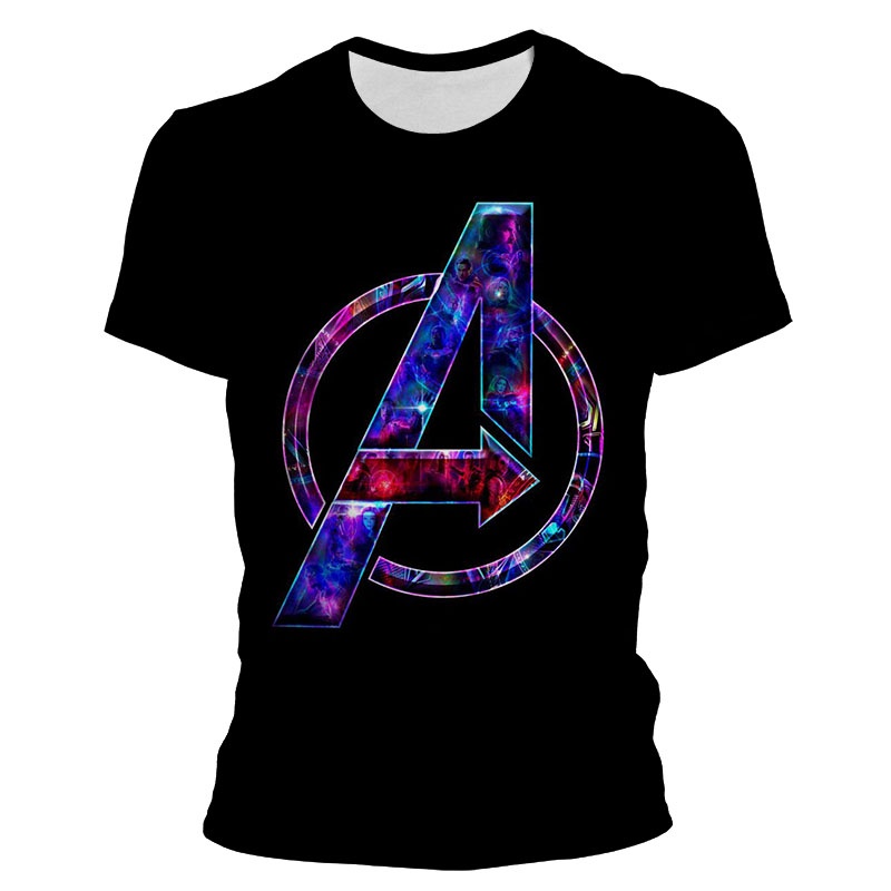 nueva marvel los vengadores logotipo 3d camiseta hombres mujeres verano  manga corta moda cool impreso marca camiseta cool tops camiseta ropa |  Shopee Chile