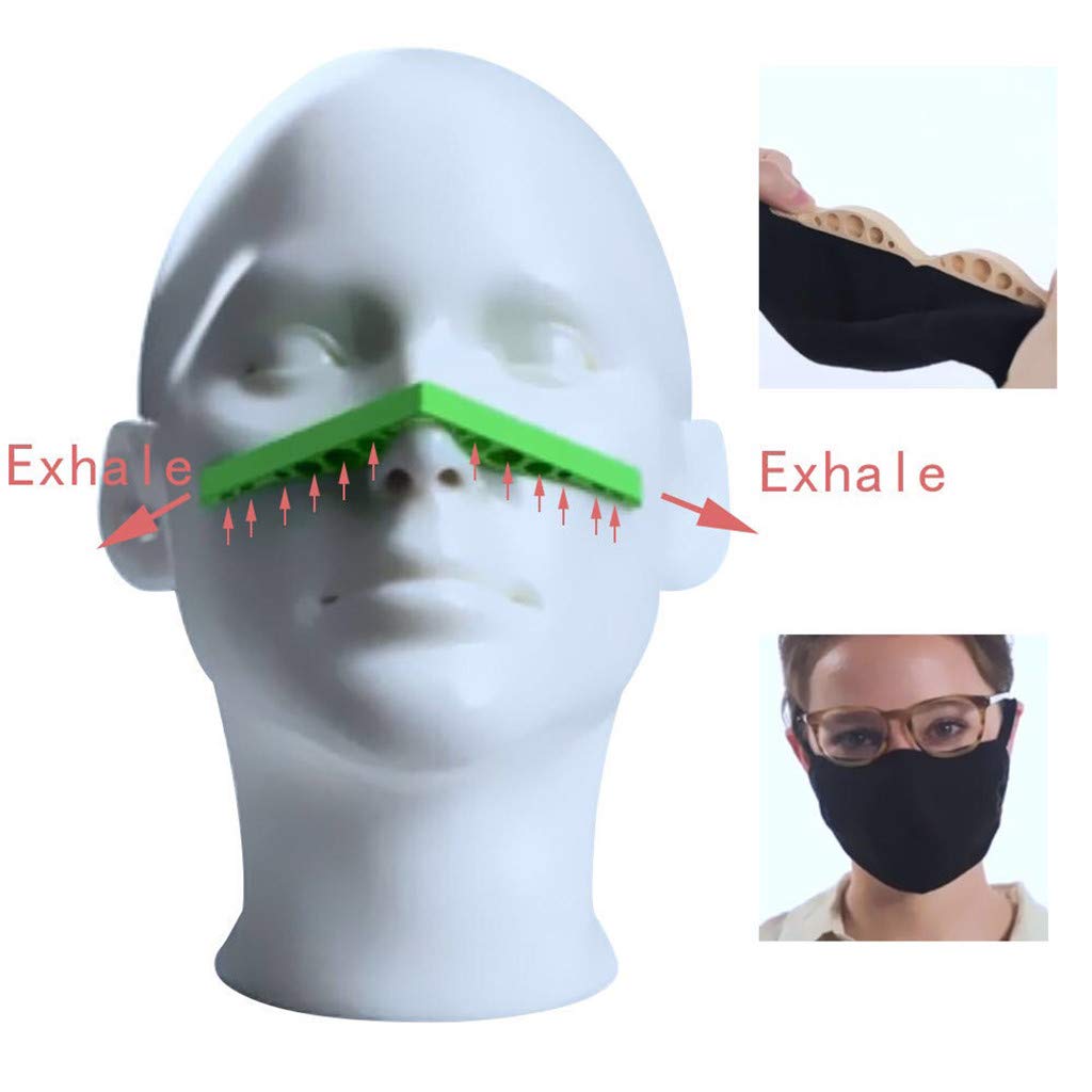 clip de silicona reutilizable para máscara antivaho no se caerá blanco, 5 unidades aumenta el espacio de respiración para ayudar a respirar suave empañen Puente de nariz anti niebla 