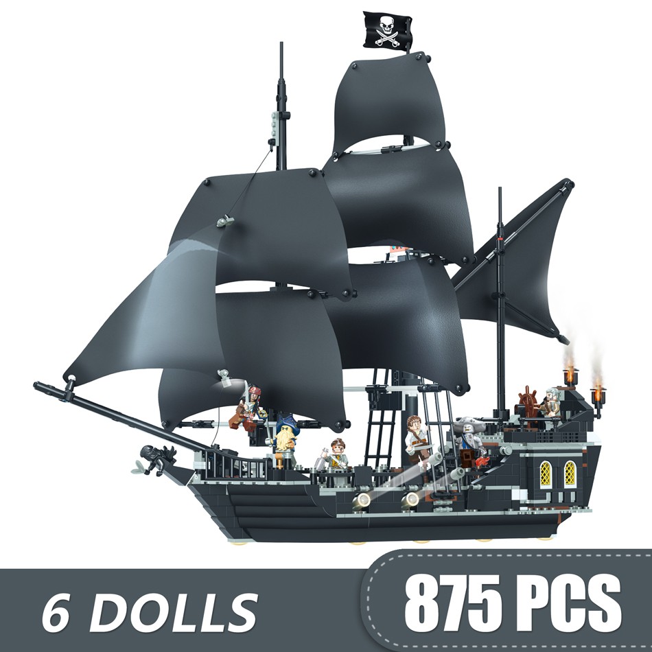 Negro Perla Piratas De Caribe Lego MOC barco Jack Sparrow Para Niños Juguetes de Regalo 