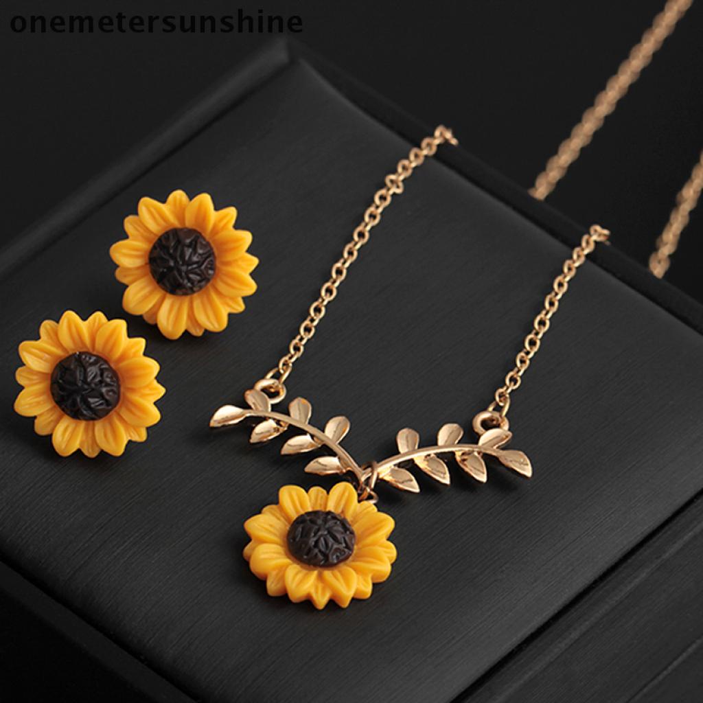 sunshine collar de cadena con colgante de girasol, gargantilla con babero,  collar de joyería sunshine | Shopee Chile