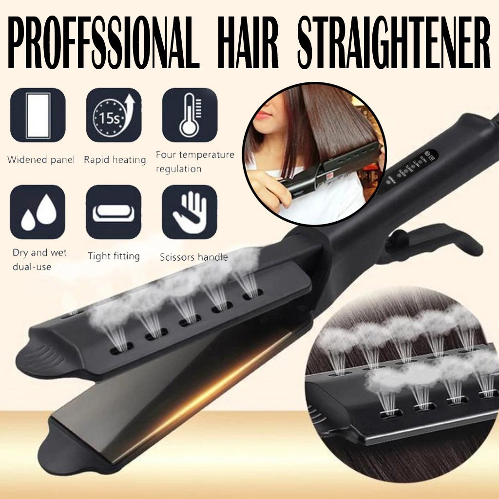 plancha de cabello 4 engranajes ajuste temperatura para el cabello alisado  turmalina cerámica ionic plano iron herramienta profesional estilo | Shopee  Chile