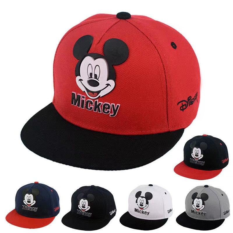 Bebé Niños Niñas Gorra de Mickey ajustable Gorras de béisbol de dibujos
