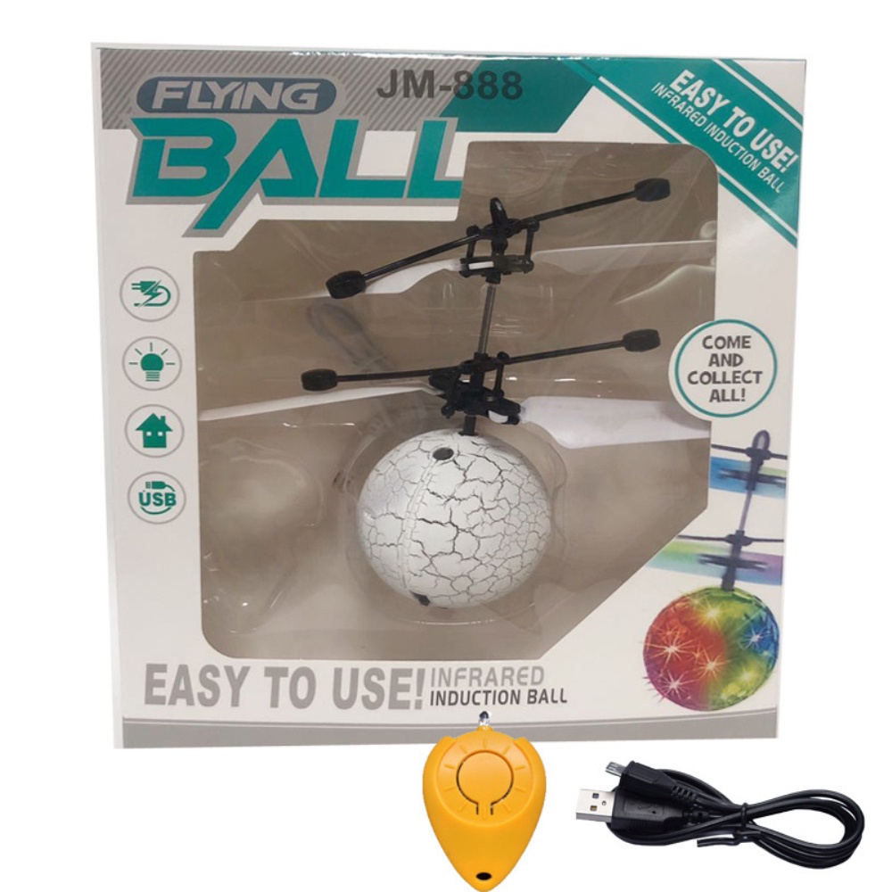 RC Flying Crystal Ball Luminous Kid's Balls Electronic Infrared Induction Toy DE 