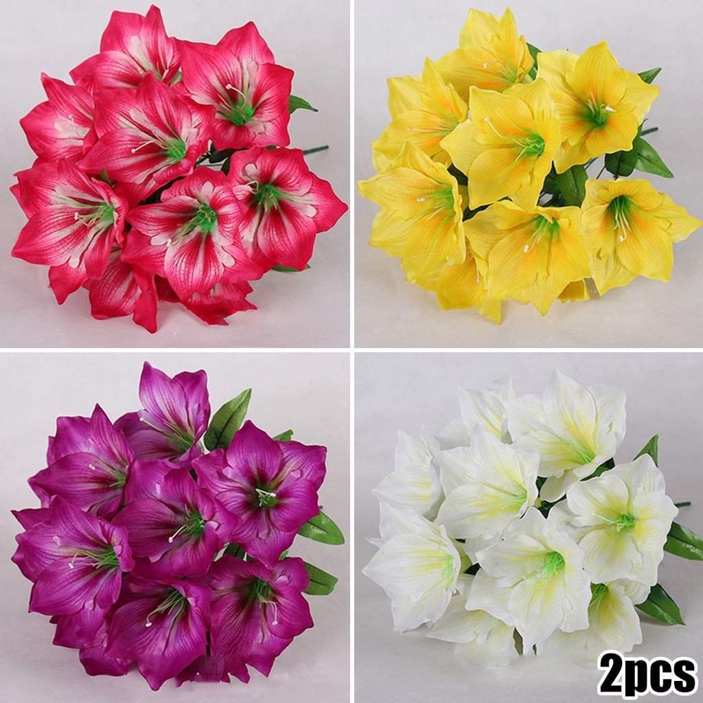 Ramo De Flores Artificiales Clivia Tela De Seda Sintética Para El Hogar Flor  De Orquídea Grande | Shopee Chile