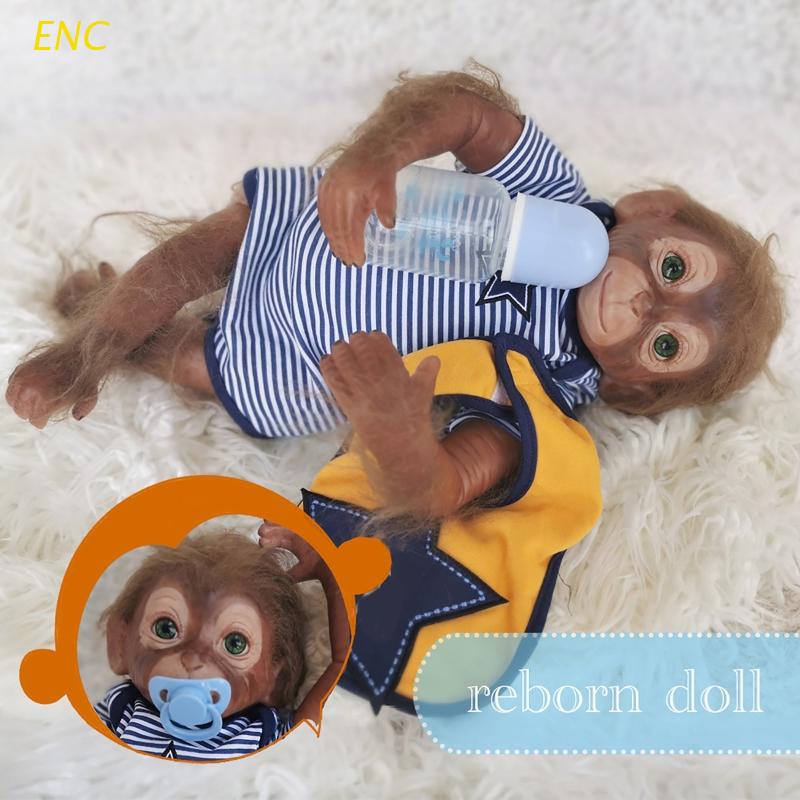 20" lindo bebé mono animales Reborns realista muñecas reborn Niños Navidad Regalos 