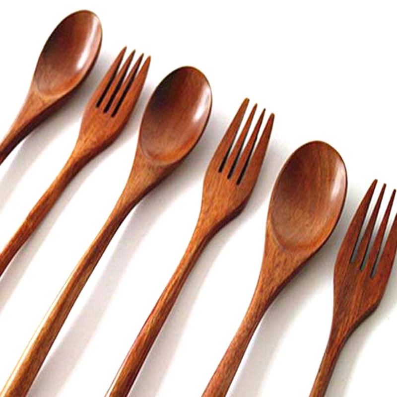 9 pulgadas Gfryerty Juego de 8 tenedores japoneses LLFfel de madera de 9 pulgadas 