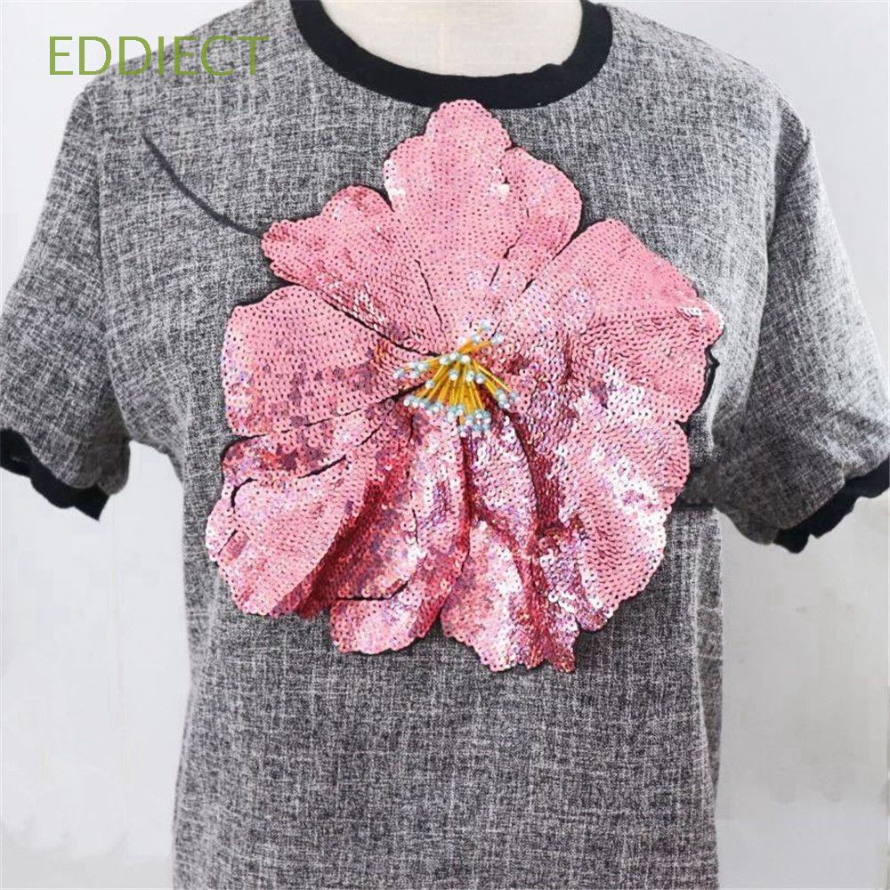 Parches De EDDIECT DIY Grande Para Ropa Lentejuelas Flores Bordadas Costura En  Parche | Shopee Chile