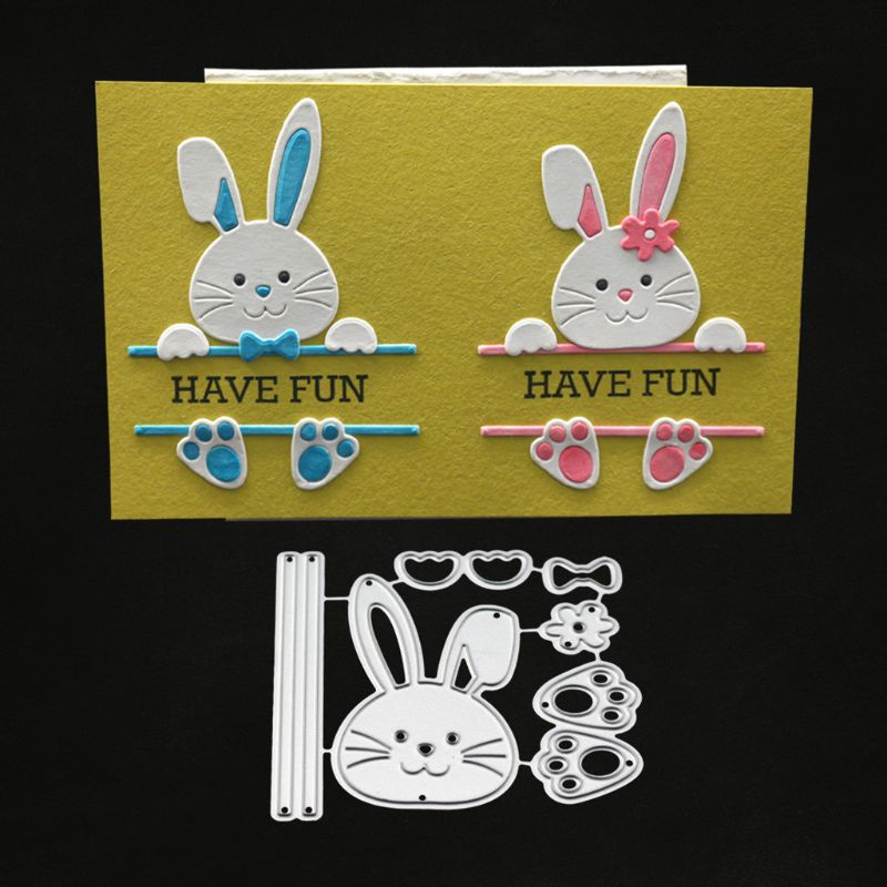 CUTTING DIES  Easter Rabbit "some bunny" METAL DIY Scrapbook PAPER Embossing