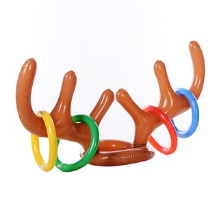 Antler Divertido Reno Anillo de lanzamiento Juguetes inflables Sombrero de Antler 