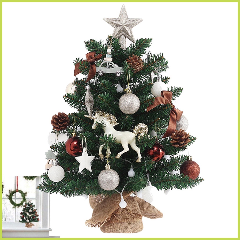 Árbol De Navidad Pequeño Con Luces Artificial Con Bolas De Decoración LED  De Interior Decorativo joujcl | Shopee Chile