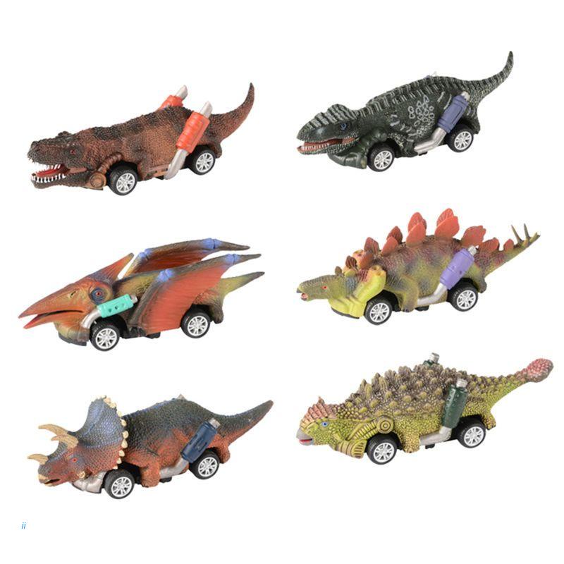 9 Piezas Set Coches De Dinosaurio Mini Tire hacia atrás coche Juguetes Navidad Cumpleaños Fiestas Regalos 