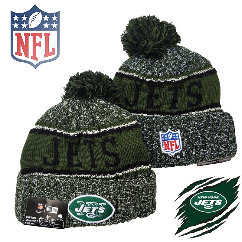 New York Jets NFL Cuffed Knit Hat Retro Logo India