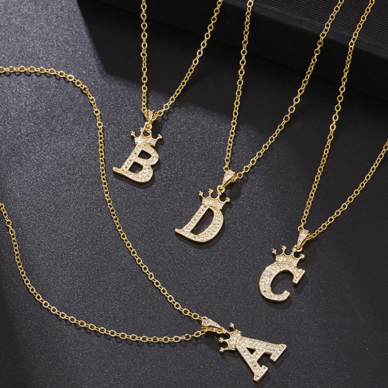 Collar Con Colgante De Oro De Lujo Con Iniciales De 26 Letras Para Hombre Y Mujer Plata 2820