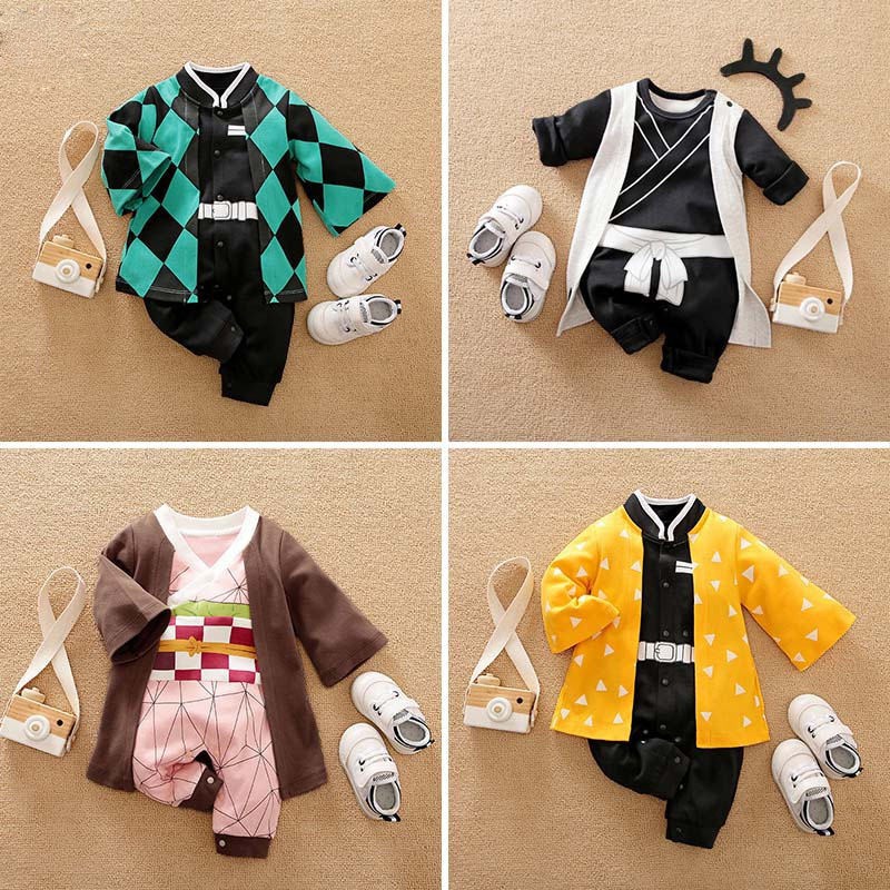 Mameluco De Bebe Demon Slayer Mono Anime Cosplay Ropa Bebe Recien Nacido Traje De Manga Larga Mono Shopee Chile