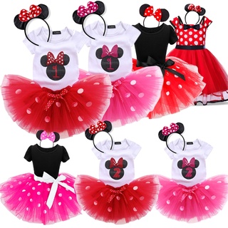 Minnie Mouse Niños Niñas Cumpleaños Fiesta De Disfraces Disfraz para Vestir Tutú Vestidos 