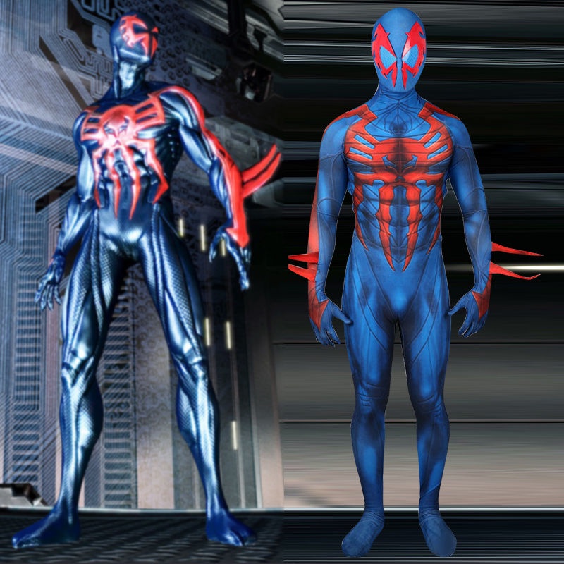 Adulto 2099 Spiderman Azul Traje De Batalla Medias cosplay Disfraz De Los  Hombres Mono Niños Halloween | Shopee Chile