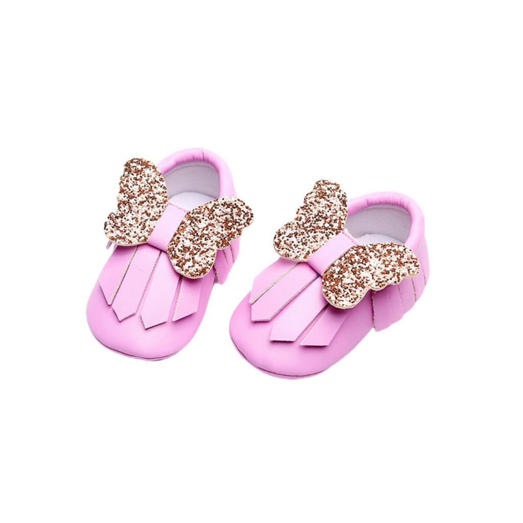 Zapatos de cuero de la PU de los niños de color sólido con la decoración de Bowknot extraíble para las niñas 