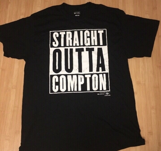 NWA camiseta Recto fuera Compton Negro Grande