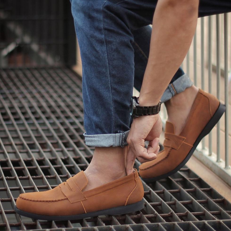 REYL MELISMATIC CH hombres Casual Semi Formal zapatos cuero Casual Simple Penny mocasines Original | Shopee Chile
