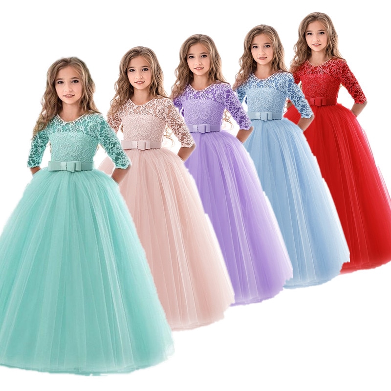 Vestidos De Boda Para Niños Para Niña Vestido De Fiesta Princesa Verano  Adolescentes Dama De Honor 8 10 12 14 Años | Shopee Chile