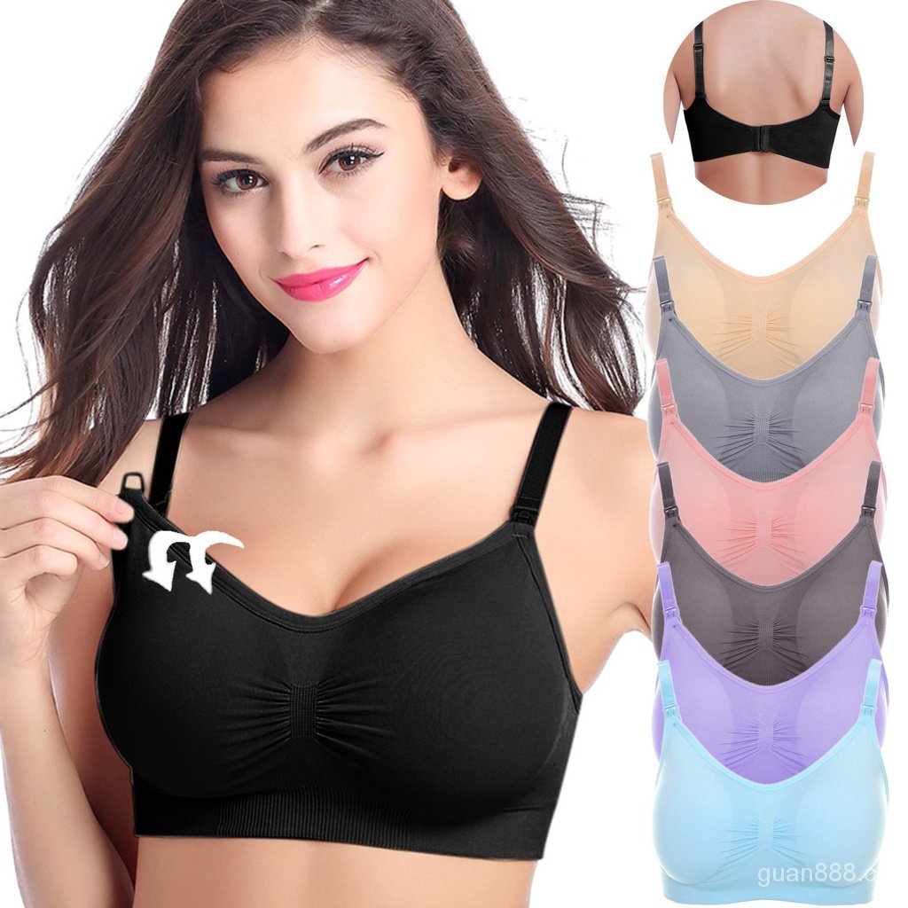 GUAN?Venta al contado?shein^_^ sujetador de maternidad de color liso para  mujeres embarazadas/sostén de lactancia/chaleco tops | Shopee Chile