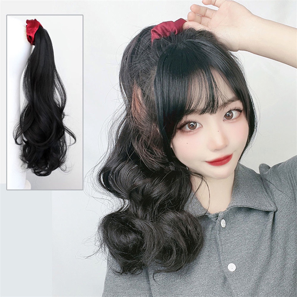 Peluca Mujer Pelo Largo Diadema Cola De Caballo Rizado Grandes Ondas  Ligeramente Reemplazo De Peinado Natural Sintético Alta | Shopee Chile