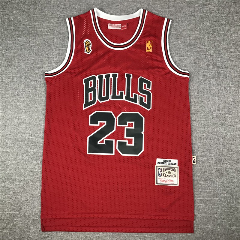 CHAMPIONS [nuevo] Temporada 1996-1997 NBA Chicago Bulls 23 Michael Jordan rojo Finals copa de campeones retro temporada camisetas de baloncesto jersey - Shopee Chile