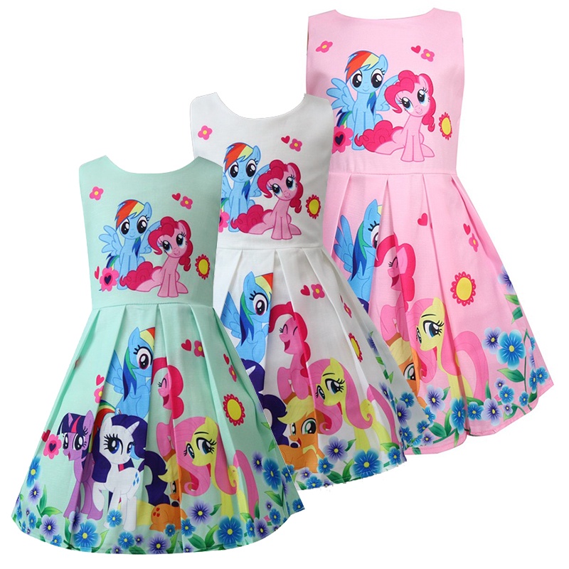 New Summer Vestido My Little Baby Girls Dress Spring Girl Sleeveless  Halloween Christmas Dresses Princess For Little Pony 