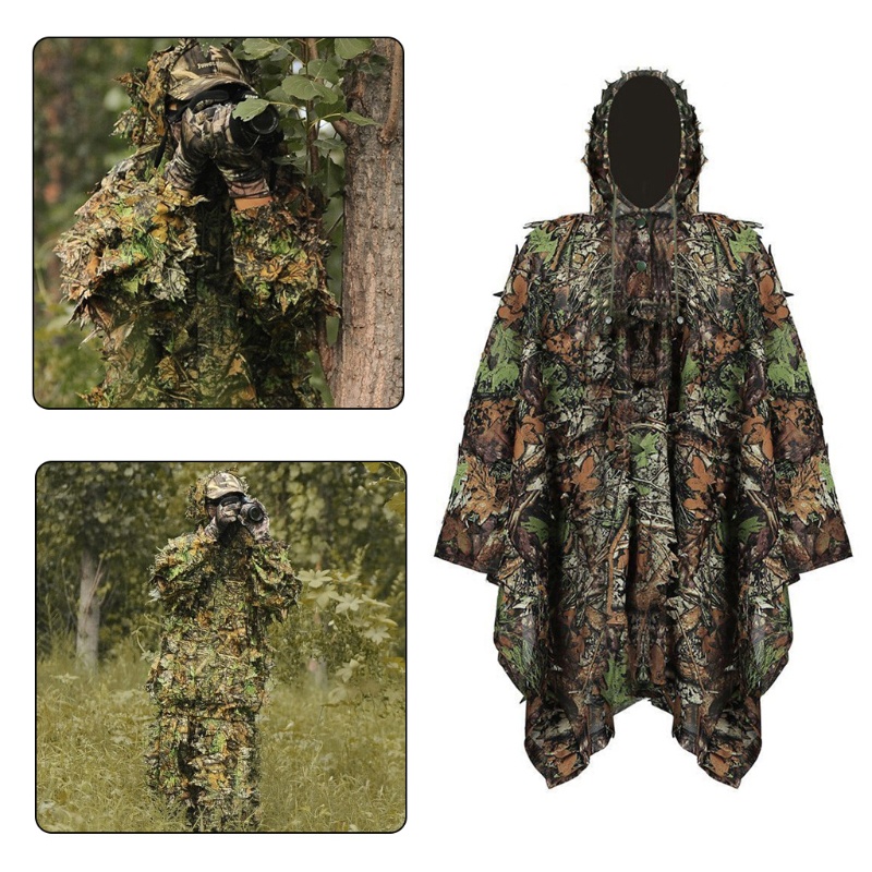 Ghillie Suit Jacket Army Military Lightweight Hunting Camouflage Scout Sniper 